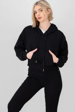 Shasa Solid Cropped Sweatshirt