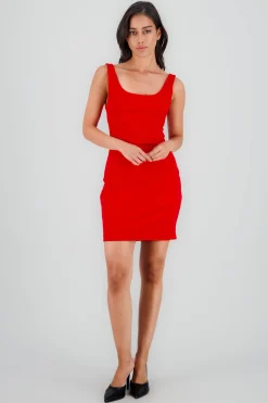 Shasa Solid Cut Out Dress