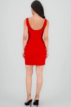Shasa Solid Cut Out Dress