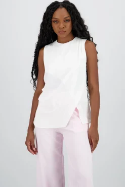 Shasa Solid Draped Blouse