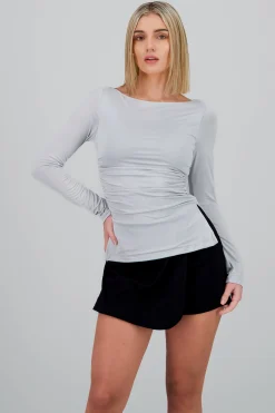 Shasa Solid Draped Top