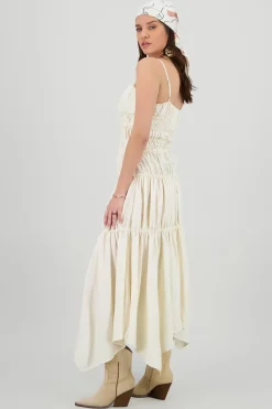 Shasa Solid Dress with Details