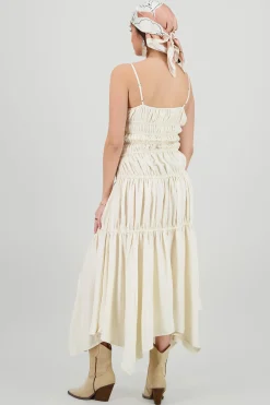 Shasa Solid Dress with Details