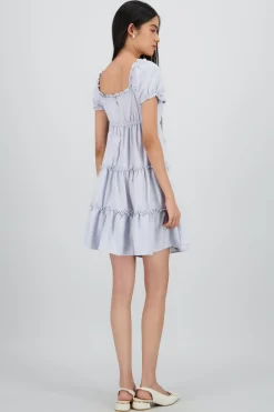 Shasa Solid Dress with Ruffle Detail
