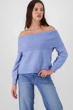 Shasa Solid Dropped Shoulder Sweater