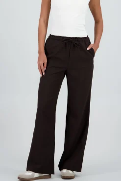 Shasa Solid Elastic Waistband Pants