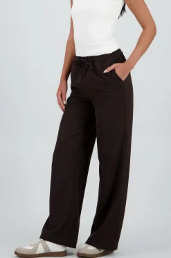 Shasa Solid Elastic Waistband Pants