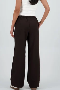 Shasa Solid Elastic Waistband Pants