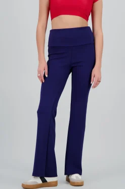 Shasa Solid Flared Pants with Double Detail