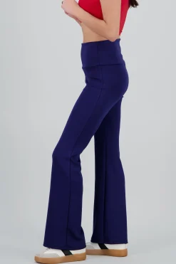 Shasa Solid Flared Pants with Double Detail