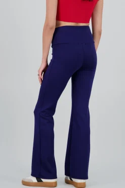 Shasa Solid Flared Pants with Double Detail