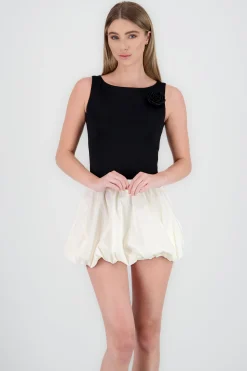 Shasa Solid Floral Bodysuit