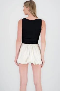Shasa Solid Floral Bodysuit