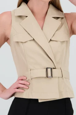 Shasa Solid Gabardine Vest