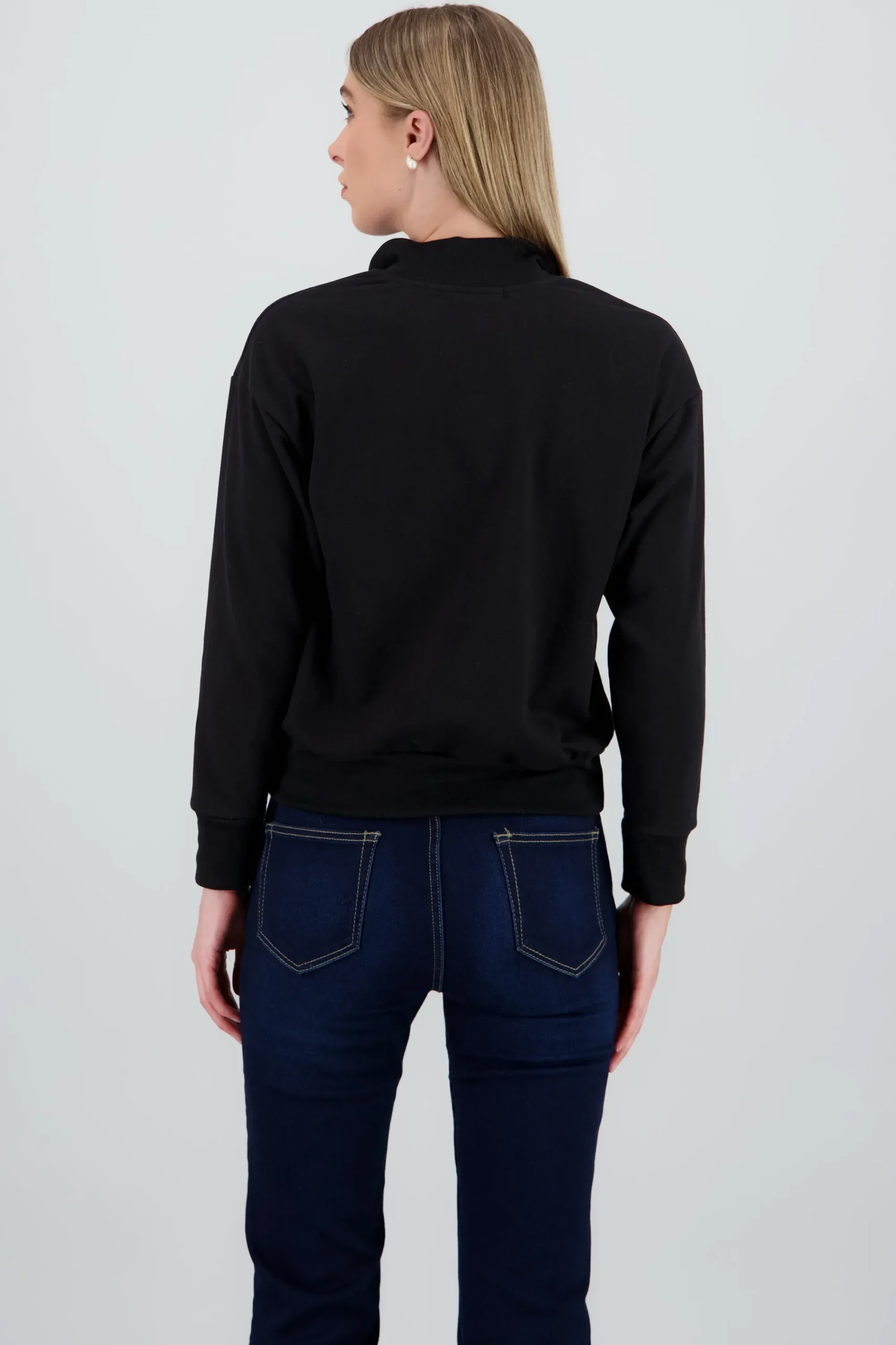 Shasa Solid Half Zip Sweatshirt