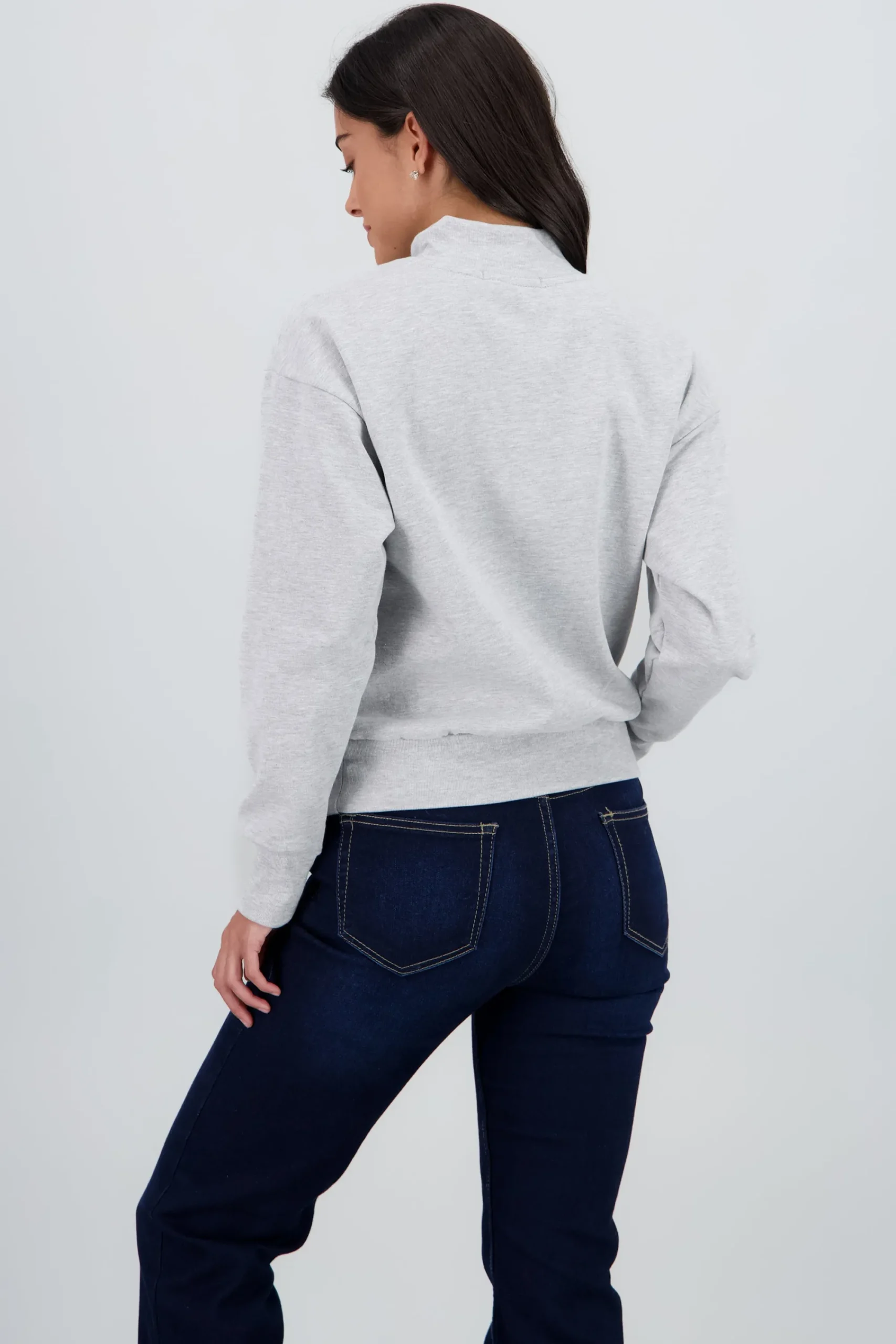 Shasa Solid Half Zip Sweatshirt