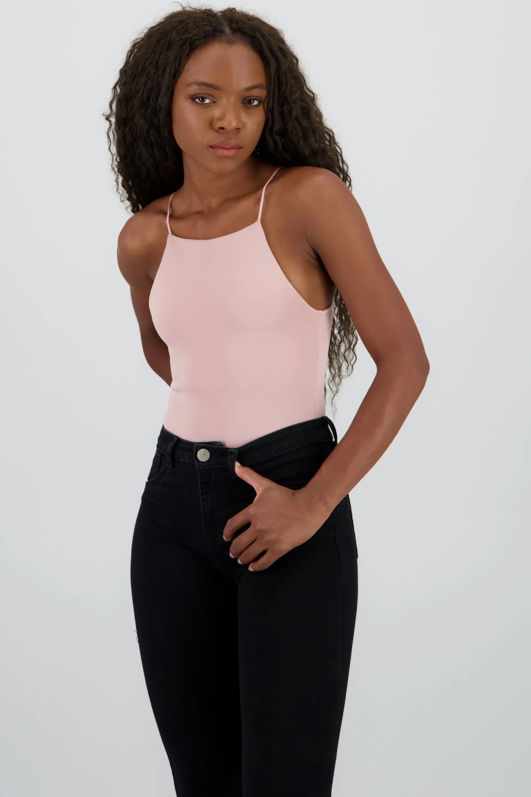Shasa Solid Halter Bodysuit