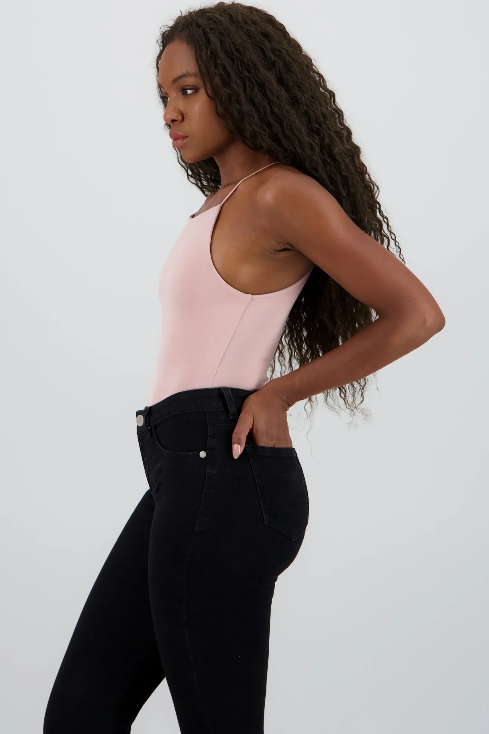 Shasa Solid Halter Bodysuit