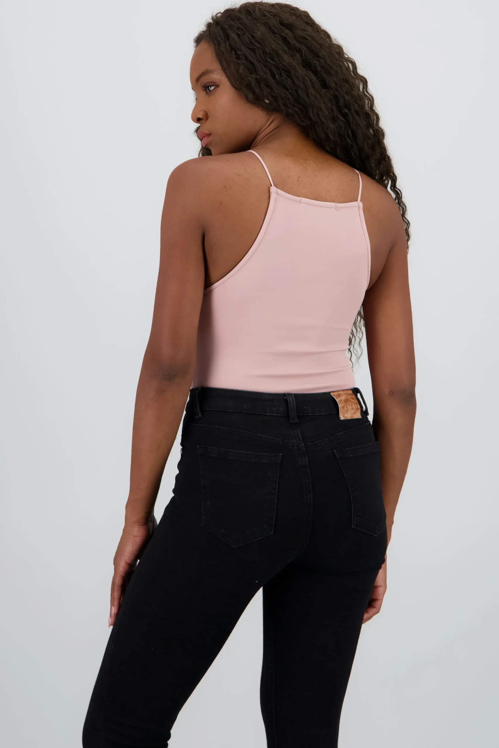 Shasa Solid Halter Bodysuit
