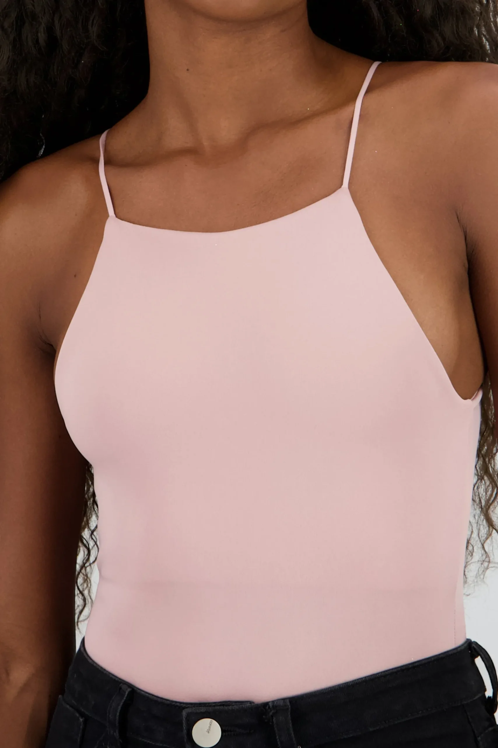 Shasa Solid Halter Bodysuit