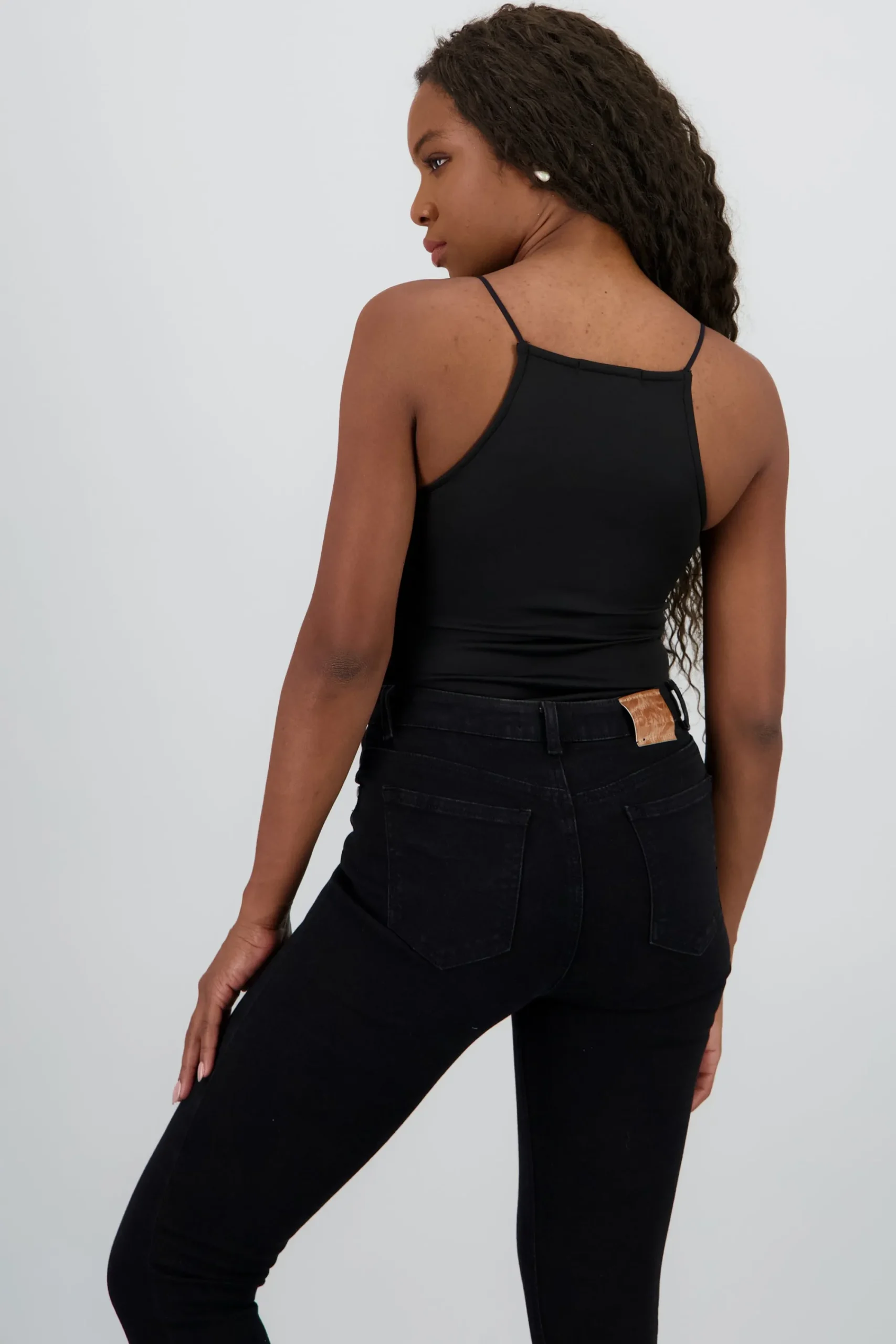 Shasa Solid Halter Bodysuit
