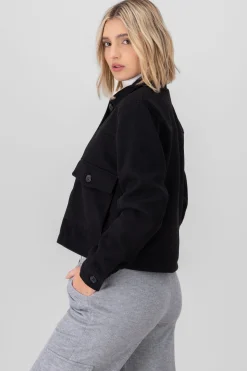 Shasa Solid Jacket With Pockets