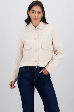 Shasa Solid Jacket With Pockets