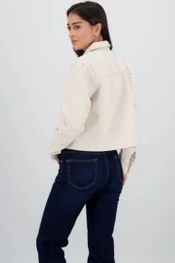 Shasa Solid Jacket With Pockets