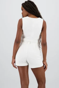 Shasa Solid Linen Vest
