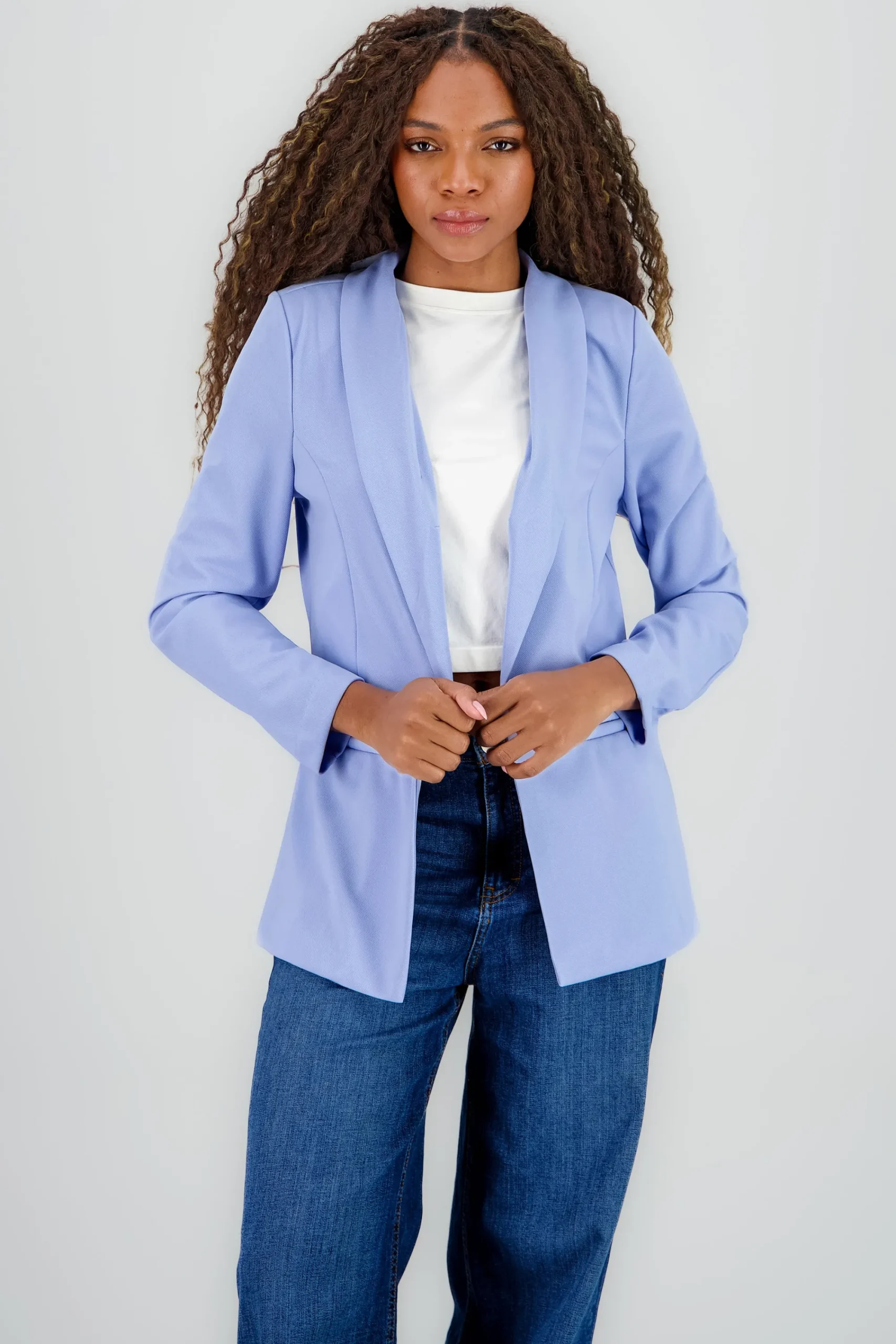 Shasa Solid Long Blazer