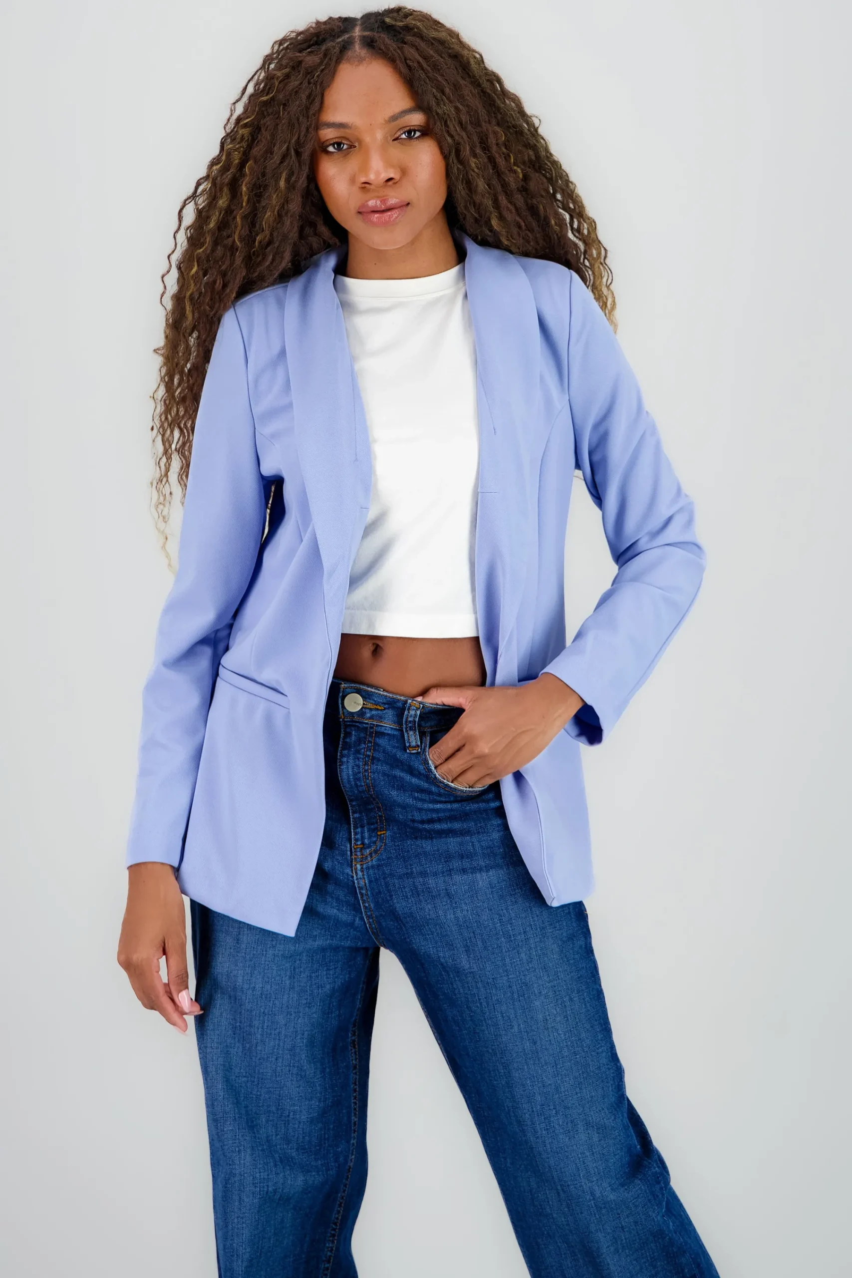 Shasa Solid Long Blazer