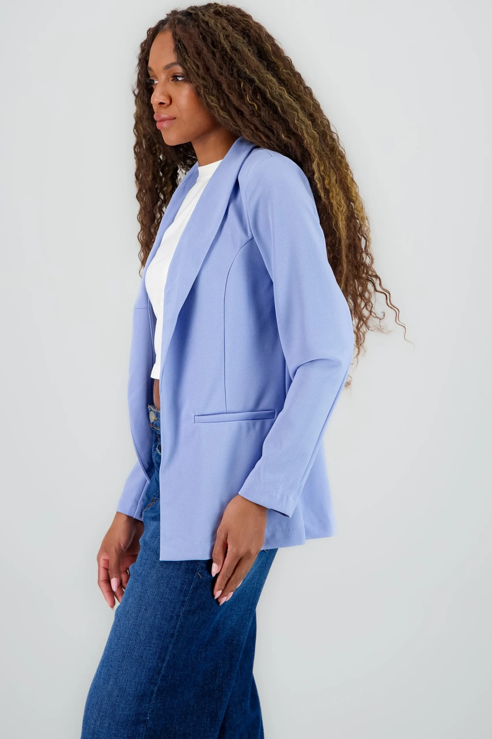 Shasa Solid Long Blazer