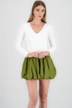 Shasa Solid Long Sleeve Bodysuit