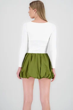 Shasa Solid Long Sleeve Bodysuit