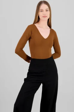 Shasa Solid Long Sleeve Bodysuit
