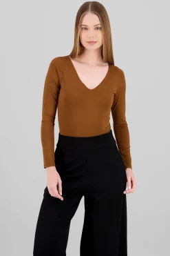 Shasa Solid Long Sleeve Bodysuit