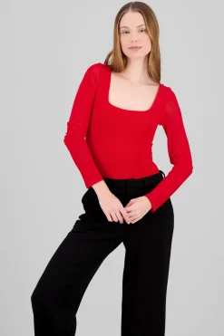 Shasa Solid Long Sleeve Bodysuit