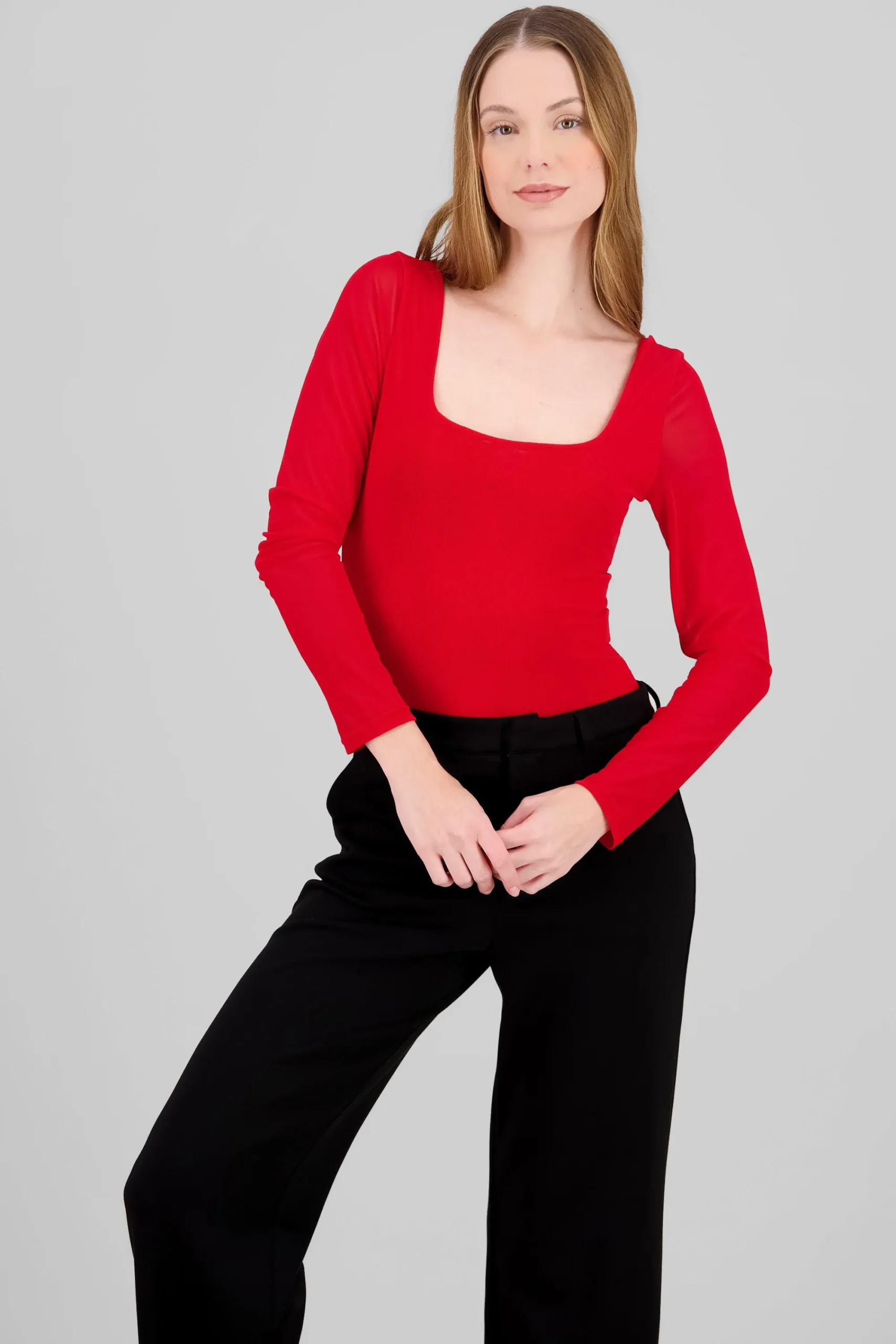 Shasa Solid Long Sleeve Bodysuit