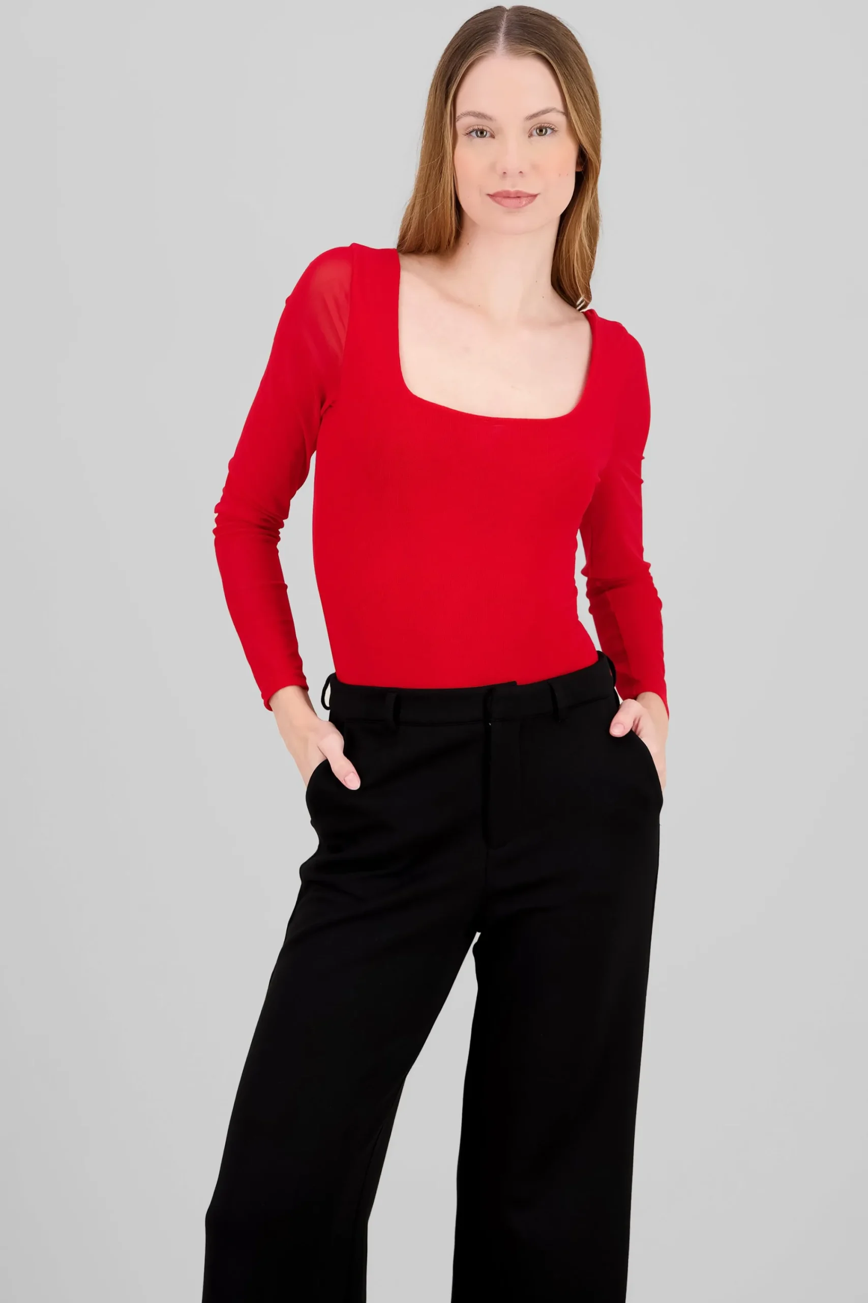 Shasa Solid Long Sleeve Bodysuit