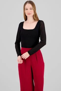 Shasa Solid Long Sleeve Bodysuit