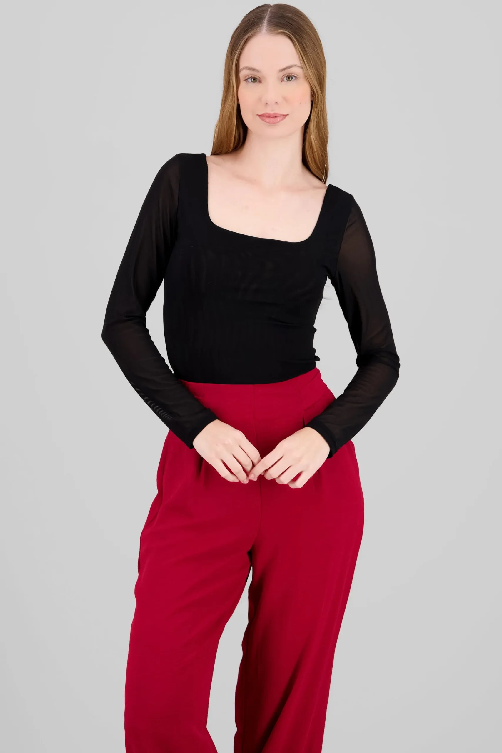 Shasa Solid Long Sleeve Bodysuit