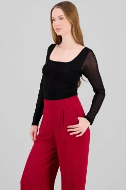 Shasa Solid Long Sleeve Bodysuit