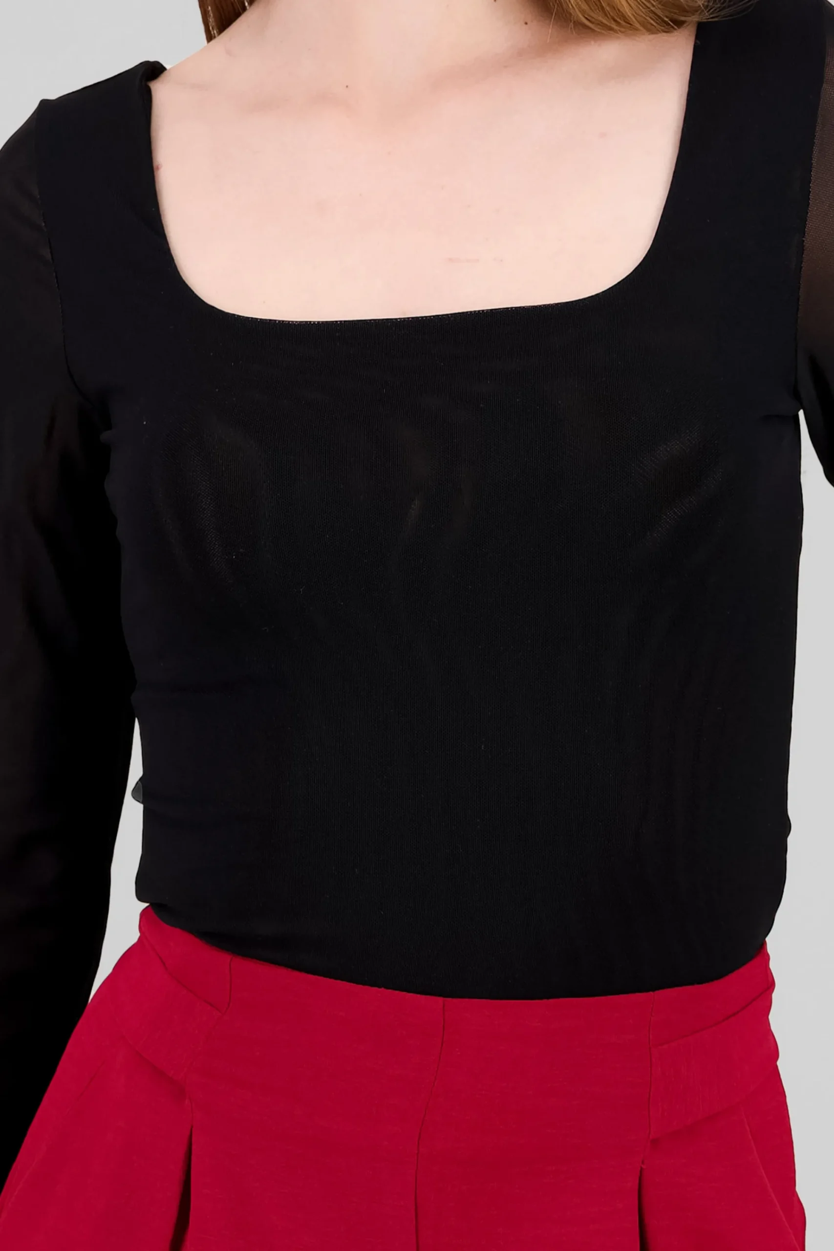 Shasa Solid Long Sleeve Bodysuit
