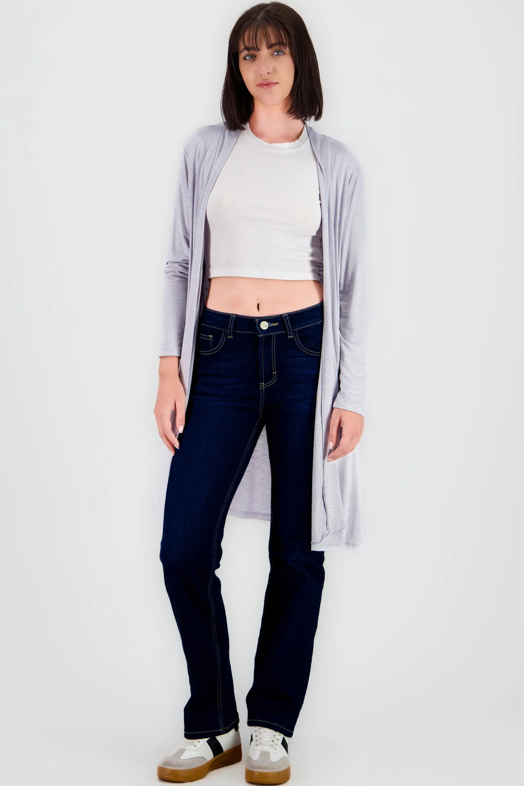 Shasa Solid Long Sleeve Cardigan