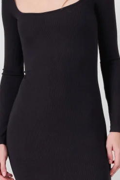 Shasa Solid Long Sleeve Maxi Dress