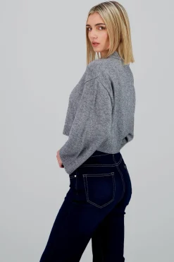 Shasa Solid Long Sleeve Sweater