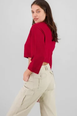 Shasa Solid Long Sleeve Sweater