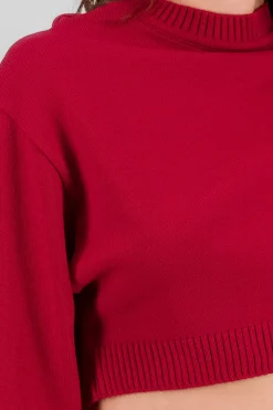 Shasa Solid Long Sleeve Sweater