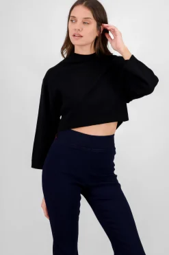 Shasa Solid Long Sleeve Sweater