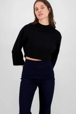 Shasa Solid Long Sleeve Sweater
